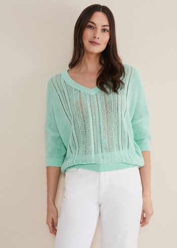 Phase Eight Nadia Tape Knitwear Mint Australia | JZ7685240